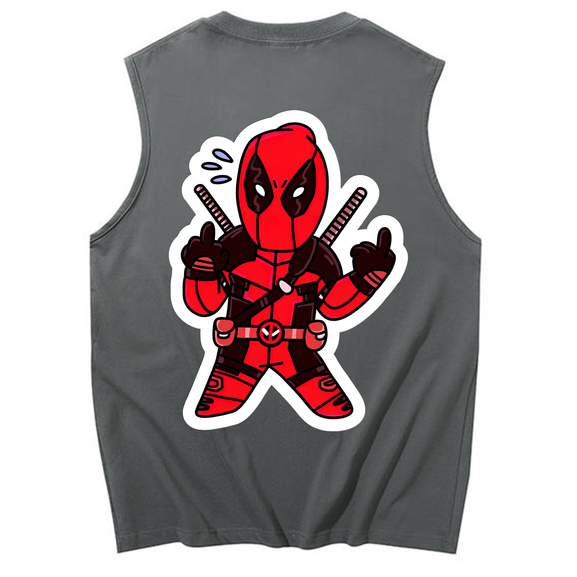 （画像用） Deadpool デッドプール コットン100％タンクトップ（背面プリント）